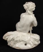Three antique English porcelain statues of seated figures, 18th/19th century, the largest 13cm high - 4