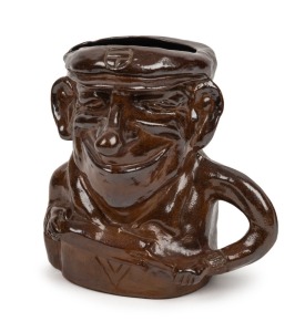 A Don Bradman Toby Jug from a limited edition by Bendigo Pottery; number 841/3000, with certificate, 14.5cm tall