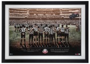 &ldquo;Their Legacy Lives On&rdquo;, Anzac Day tribute display produced by Elite Sports Properties, AFL Players Association and the AFL in 2015 for the centenary of ANZAC. Hand signed by Scott Pendlebury (captain) and Nathan Buckley (coach). Number 5 of 100. Approxim