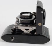 KODAK: Circa 1936 Bantam Special 828 film camera [#10294], with Ektar 45mm f2 lens and Compur-Rapid shutter. Much admired for its black and silver Art Deco&nbsp;styling. - 6