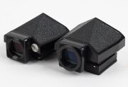 NIPPON KOGAKU: Two black c. 1960s&nbsp;Nikon F type 5 Eye Level Finders, one with bottom cap. (2 items) - 4