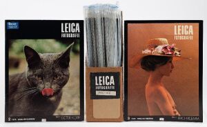 LEITZ: Twenty-five issues of 'Leica Fotographie' magazine, each sealed in a plastic sleeve, with publication years spanning from 1975 to 1978, including the very first issue. (25 items)