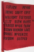 1968 Preliminary Final Essendon Football Club banner which includes the names of the 20 team members selected for the match.&nbsp; In front of a crowd in numbers of 103,549 Essendon defeated Geelong in the Preliminary Final 11.25 to 9.13 before losing the Gran - 2