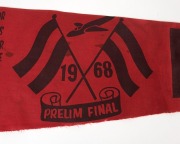 1968 Preliminary Final Essendon Football Club banner which includes the names of the 20 team members selected for the match.&nbsp; In front of a crowd in numbers of 103,549 Essendon defeated Geelong in the Preliminary Final 11.25 to 9.13 before losing the Gran - 3