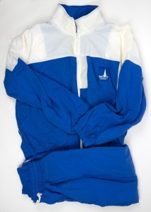 Norwich Rising Star tracksuit jacket and matching pants. Blue and white with Norwich Union badging on left breast. Given to Nathan Buckley as part of his package for winning the Rising Star award in 1993.