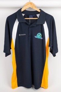 International Rules series v Ireland 2008. An Australian team polo worn by Nathan Buckley while acting as assistant coach during the series against Ireland.