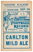 1925 FINALS SERIES FOOTBALL RECORDS: A complete set comprising of&nbsp; September 19th, the Semi-Final between Essendon and Collingwood; September 26th, the Second Semi-Final between Geelong and Melbourne; October 3rd, the Preliminary Final between Melbourne a - 2
