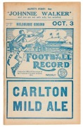 1925 FINALS SERIES FOOTBALL RECORDS: A complete set comprising of&nbsp; September 19th, the Semi-Final between Essendon and Collingwood; September 26th, the Second Semi-Final between Geelong and Melbourne; October 3rd, the Preliminary Final between Melbourne a - 3
