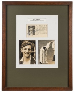 A collection of individually framed and glazed original signatures accompanied by photographs comprising of S. Ramadhin (West Indies), Nurse (West Indies), Nawab of Patudi (India), Ian McLachlan (Australia) and Englishmen Alan Ingleby-Mackenzie, K, Taylor, Mike Griffith and R. A Hutton. (8 items). 47.5 x 37cm overall