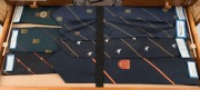A COLLECTION OF CRICKET TIES HOUSED IN A SUPERB CUSTOM BUILT TIMBER CHEST OF DRAWERS WITH REMOVABLE FRONT REVEALING THE NUMBERED AND LABELLED DRAWERS: More than 220 ties, including West Indies Tour 1950s, Singapore 1950s; Australian Test Team 1969/70 Tour - 5
