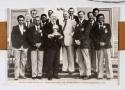 The INAUGURAL INTERNATIONAL CRICKET CONFERENCE (ICC) TROPHY, Associate Members Competition, Birmingham, England, May - June 1979: A remarkable and unique memento of this competition, the prelude to the Cricket World Cup, comprising of framed postcard size - 7