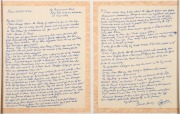 Hunter Laurie "Stork"&nbsp;HENDRY&nbsp;(1895 &ndash; 1988) played for New South Wales, Victoria and Australia: A collection&nbsp;of thirteen original letters from Hendry to Cooke (1980 to 1987), a framed display which includes a signed photograph, plus other items.