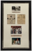 Hunter Laurie "Stork"&nbsp;HENDRY&nbsp;(1895 &ndash; 1988) played for New South Wales, Victoria and Australia: A collection&nbsp;of thirteen original letters from Hendry to Cooke (1980 to 1987), a framed display which includes a signed photograph, plus other items. - 4