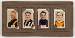 An album containing 1933 Godfrey Phillips "Victorian Footballers" part set [43 of 50] plus 1933 Allen's Sweets complete set [1-72], plus a few other football and non-football subjects.