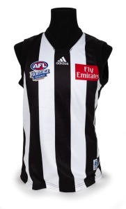 Nathan Buckley’s 2004 Heritage Round guernsey. This jumper was similar in style to the one used in the 2003 Heritage Round, and was worn by Buckley in the game against Richmond on 31 July 2004.