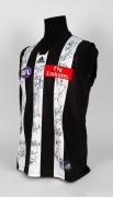 Collingwood guernsey 2007, signed by all the players. No number, but with all relevant branding and logos. - 2