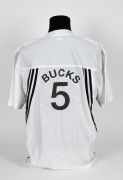 Knox United indoor soccer shirt, with &lsquo;Bucks 5&rsquo; on the back. An attempt by a group of friends to try to get Buckley to play on their indoor soccer team. - 3