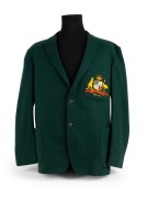 TOM VIEVERS' AUSTRALIAN TEST TEAM BLAZER dated 1965-66 on the embroidered pocket, issued to Vievers&nbsp;for the Ashes Series against England in Australia. With his name in manuscript to the lining of the inside pocket. Vievers made 83 runs in his 5 innings, - 2