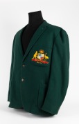 TOM VIEVERS' AUSTRALIAN TEST TEAM BLAZER dated 1965-66 on the embroidered pocket, issued to Vievers&nbsp;for the Ashes Series against England in Australia. With his name in manuscript to the lining of the inside pocket. Vievers made 83 runs in his 5 innings, - 3