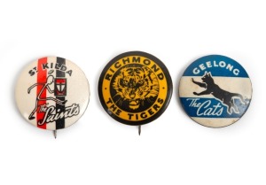 circa 1960 complete set of 12 lapel badges plus an extra Fitzroy type with a variation of the lion logo. (13).