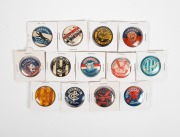 circa 1960 complete set of 12 lapel badges plus an extra Fitzroy type with a variation of the lion logo. (13). - 2