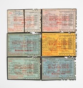 RICHMOND FOOTBALL CLUB: A collection of official membership cards for 1946, 1948, 1950, 1952, 1953 and 1954, (6). - 2