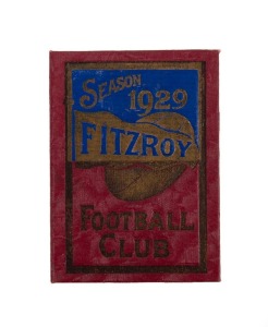  FITZROY FOOTBALL CLUB: 1929 Member's Season Ticket, with fixture list & hole punched for each game attended; together with later membership tickets for 1959, 1963 and 1965. (4 items).