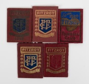 &nbsp;FITZROY FOOTBALL CLUB: 1929 Member's Season Ticket, with fixture list & hole punched for each game attended; together with later membership tickets for 1959, 1963 and 1965. (4 items). - 4