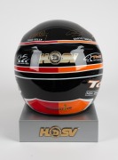 HSV 20th Anniversary Commemorative racing helmet; Number 40 of a limited edition of 500, signed by the four 2007 team members, Mark Skaife, Garth Tander, Rick Kelly and Todd Kelly; in original box with display stand. - 4