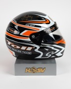 HSV 20th Anniversary Commemorative racing helmet; Number 40 of a limited edition of 500, signed by the four 2007 team members, Mark Skaife, Garth Tander, Rick Kelly and Todd Kelly; in original box with display stand. - 6