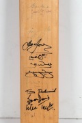 A full-size Gray Nicolls GN TWIN SCOOP cricket bat signed by a circa 1990 Australian Test team including&nbsp;Alan Border, Geoff Marsh, Dean Jones, Steve Waugh, Peter Taylor, Tony Dodermaide, David Boon and Mike Whitney. - 3