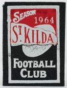 ST. KILDA: 1964 Member's Season Ticket (#274), with Fixture List, details of the Club Leadership & holes punched for each game attended; issued in the name of G. Moss. Additionally hand-stamped "COMPLEMENTARY".&nbsp;