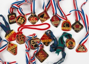 ESSENDON CLUB: A collection of official membership fobs comprising of 1965-67, 1969, 1971, 1973-76, 1979, 1981, and 1984-87. (Total: 15).