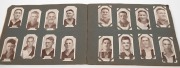 1933 W.D. & H.O. WILLS "FOOTBALLERS" complete set [200] together with the CARRERAS TOBACCO "BOB MIRAMS CARICATURES" complete set [72] in two old-time albums with other non-football subjects. - 4