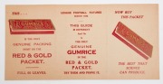 1936 League Football Fixtures folding card for Gumrice Cigarette Papers. Rare. - 3