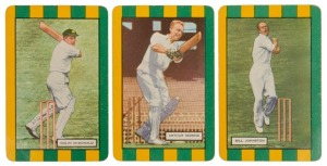 1953-54 Coles "Australian & English Cricketers", part set (21 of 28).