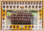 Brisbane Bears team poster 1993 plus poster from Inside Football magazine of Buckley in Brisbane jumper. (2 items, both laminated). - 2