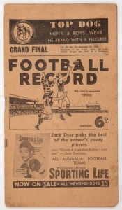 1951 Grand Final Football Record; Geelong defeats Essendon by 11 points, having also finished on top of the ladder at the conclusion of the home-and-away rounds.