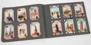 1956 MELBOURNE OLYMPICS: COLES Olympic Games Collector Cards in an album, including the Flags & Flowers Series, Landmarks, Olympic Venues, Sports, and several non-Coles types. (Total: 96); mixed condition. - 2