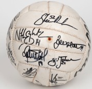 International Rules series v Ireland 1998. Gaelic football used on the tour of Ireland in 1998. Signed by team members. - 3