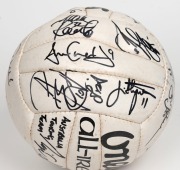 International Rules series v Ireland 1998. Gaelic football used on the tour of Ireland in 1998. Signed by team members. - 4