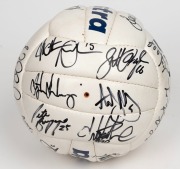 International Rules series v Ireland 1999. Gaelic football from the series against Ireland in 1999. Signed by the Australian team members. Plus an invitation to Nathan Buckley to attend Government House for a reception with the Governor on 6.10.99 for the - 5