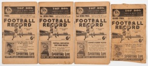 THE 1951 FINALS SERIES "FOOTBALL RECORDS" - GEELONG'S 4th PREMIERSHIP: 1st Semi-Final, 8th September: Essendon defeats Footscray, 2nd Semi-Final, 15th September: Geelong defeats Collingwood, Preliminary Final, 22nd September: Essendon defeats Collingwood, Grand Final, 29th September, Geelong defeats Essendon. Besides winning the Premiership in 1951, Bernie Smith of Geelong also won the Brownlow Medal.
