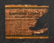 CLARRIE GRIMMETT'S large travelling trunk used to transport his cricket equipment, boots and clothing; with painted "C.V. GRIMMETT" to the top and with large (part) paper label on side panel headed "AUSTRALIAN CRICKET XI, ENGLISH TOUR 1934" with Grimmett' - 3