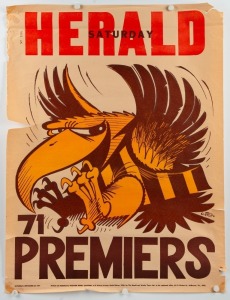 HAWTHORN: 1971 original WEG Premiership poster; small faults.