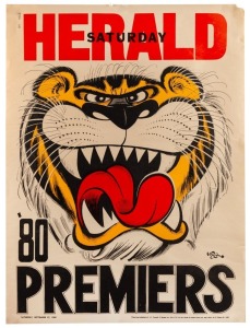 RICHMOND: 1980 original WEG Premiership poster; good condition.