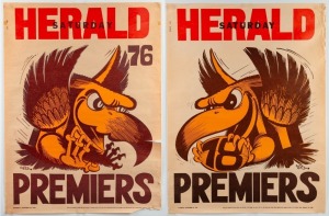 HAWTHORN: 1976 and 1978 original WEG Premiership posters; minor faults (2).