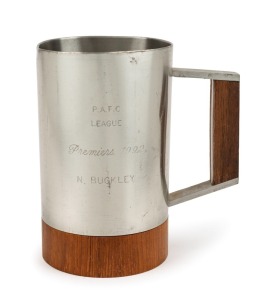 Pewter tankard presented to Nathan Buckley for being part of Port Adelaide Premiership side in 1992. Inscribed ‘PAFC League. Premiers 1992. N Buckley’