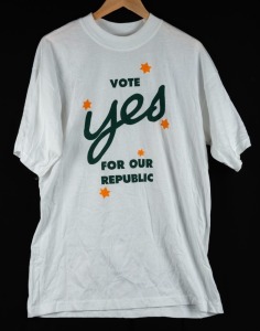 Vote Yes For Our Republic. Long sleeved T-shirt advocating a ‘yes’ vote during the 1999 referendum on whether Australia should become a republic.