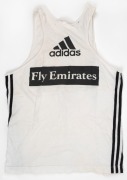 Collingwood training tops worn by Nathan Buckley; with ‘Fly Emirates’ patch on front, and with adidas logos. (3 different examples). - 2